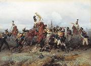 Bogdan Villevalde Feat of Cavalry Regiment at the battle of Austerlitz in 1805. oil painting